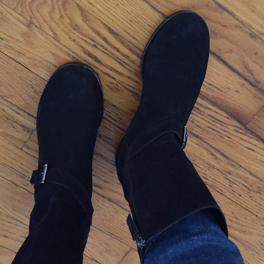 Eileen Fisher Black Suede Boots